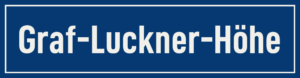 Straßenschild Graf-Luckner-Höhe