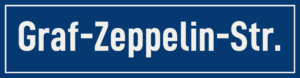 Straßenschild Graf-Zeppelin-Straße