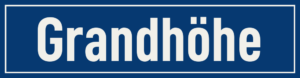 Straßenschild Grandhöhe