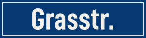 Straßenschild Grasstraße