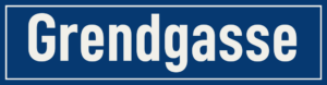 Straßenschild Grendgasse