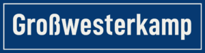 Straßenschild Großwesterkamp