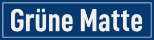 Straßenschild Grüne Matte