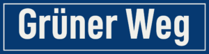 Straßenschild Grüner Weg