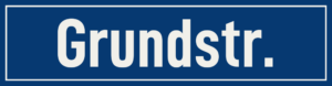 Straßenschild Grundstraße