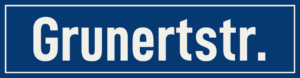 Straßenschild Grunertstraße