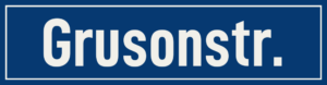 Straßenschild Grusonstraße