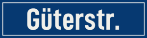 Straßenschild Güterstraße