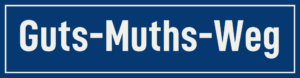 Straßenschild Guts-Muths-Weg