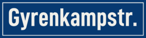 Straßenschild Gyrenkampstraße