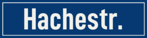 Straßenschild Hachestraße