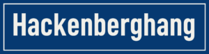Straßenschild Hackenberghang