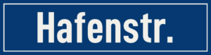 Straßenschild Hafenstraße