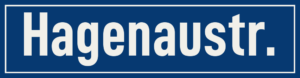 Straßenschild Hagenaustraße