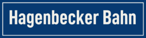 Straßenschild Hagenbecker Bahn