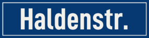 Straßenschild Haldenstraße