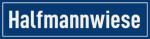 Straßenschild Halfmannwiese