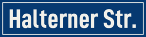Straßenschild Halterner Straße