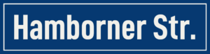 Straßenschild Hamborner Straße