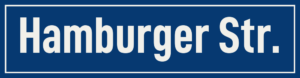 Straßenschild Hamburger Straße