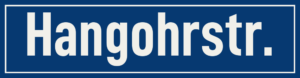 Straßenschild Hangohrstraße
