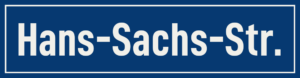 Straßenschild Hans-Sachs-Straße