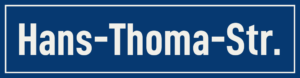 Straßenschild Hans-Thoma-Straße