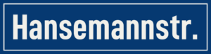Straßenschild Hansemannstraße