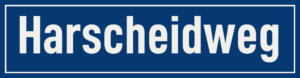 Straßenschild Harscheidweg