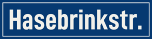 Straßenschild Hasebrinkstraße