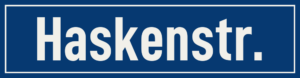 Straßenschild Haskenstraße