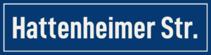 Straßenschild Hattenheimer Straße