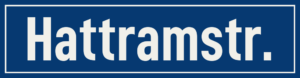 Straßenschild Hattramstraße