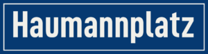 Straßenschild Haumannplatz