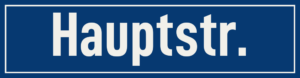Straßenschild Hauptstraße