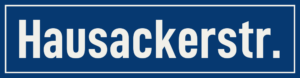 Straßenschild Hausackerstraße