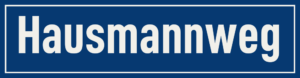 Straßenschild Hausmannweg