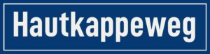 Straßenschild Hautkappeweg