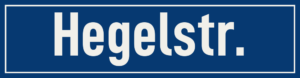 Straßenschild Hegelstraße