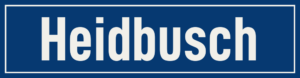Straßenschild Heidbusch