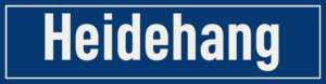 Straßenschild Heidehang