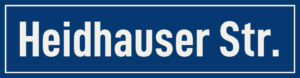 Straßenschild Heidhauser Straße