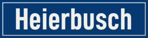 Straßenschild Heierbusch