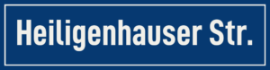 Straßenschild Heiligenhauser Straße