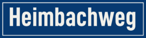 Straßenschild Heimbachweg