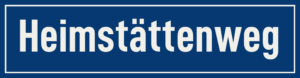 Straßenschild Heimstättenweg