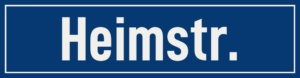Straßenschild Heimstraße