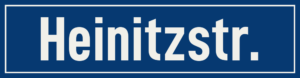 Straßenschild Heinitzstraße
