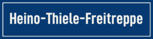 Straßenschild Heino-Thiele-Freitreppe