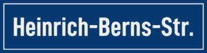 Straßenschild Heinrich-Berns-Straße